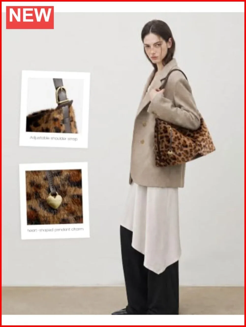 Faux Leather Hobo Bag Adjustable Strap Tote Handbag Women